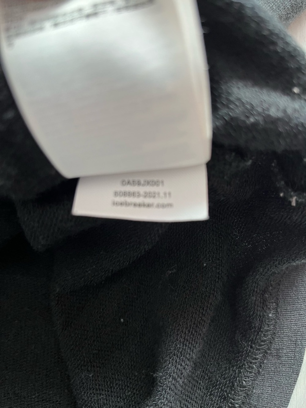 ICEBREAKER WOOL HOODED JACKET FRONT ZIP DARK BLACK WOMENS LARGE - Picture 6 of 14